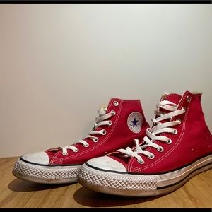Red High top Converse